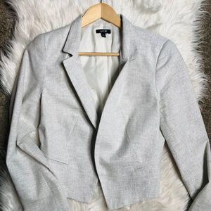 Quiet Luxury Neutral Minimalist Office Blazer‎ Light Grey Size 6